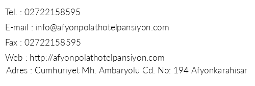 Polat Hotel Pansiyon telefon numaralar, faks, e-mail, posta adresi ve iletiim bilgileri